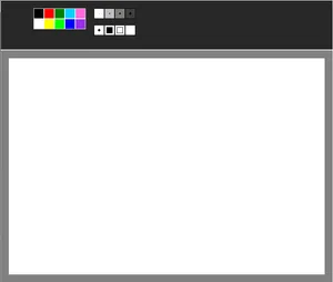 A screenshot of an empty canvas within the drawing program